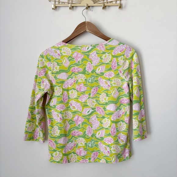 Key West Vintage Seashell Print T Shirt Top Medium Lilly Pulitzer - Picture 3 of 6